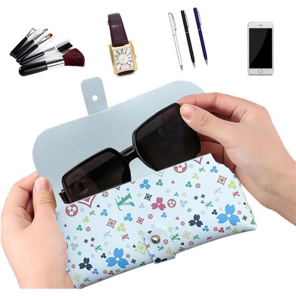 Glasses Storage Bag for Travel Soft Sunglasses Pouch Fashion Accessory - Picture 2 of 5